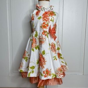 Jessica Ann Formal Floral Halter Girls Dress Size 3T